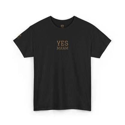 YES MA'AM Embroidered Stitched T-Shirt
