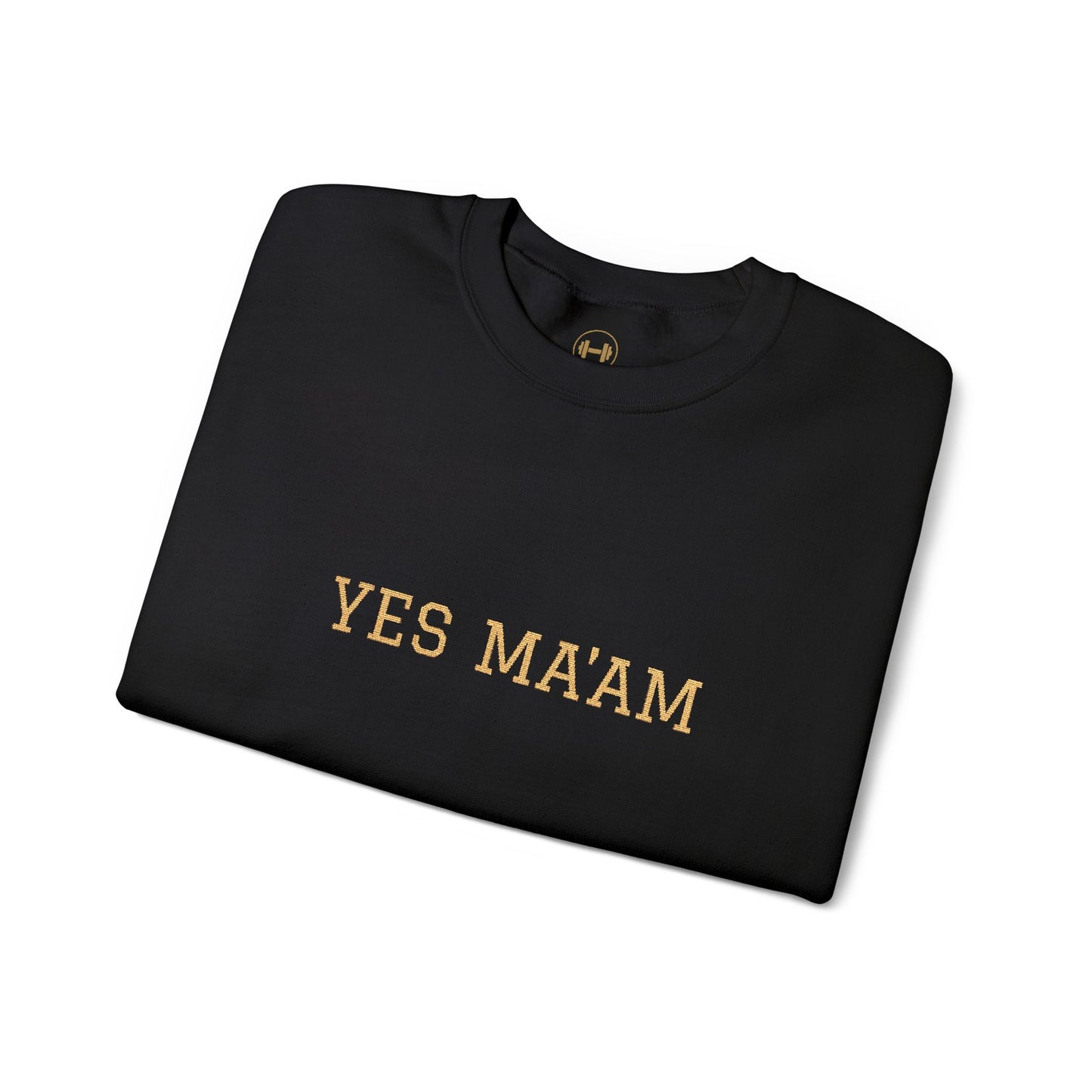 YES MA'AM Embroidered Stitched Crewneck Sweater